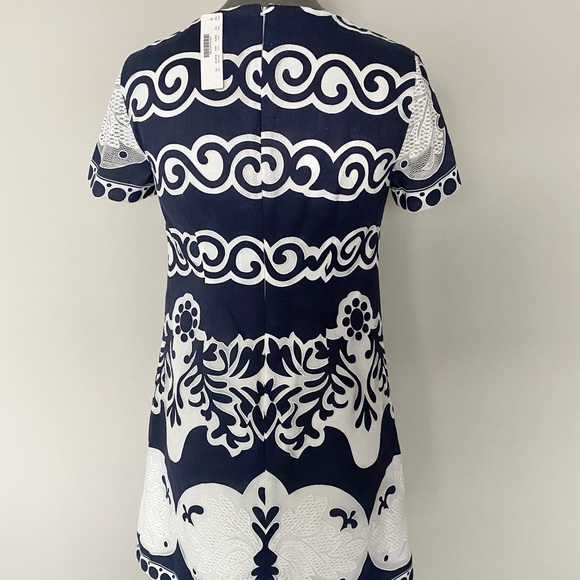 NWT J. Crew Navy Shift Ornate Lace Short Dress - Picture 7 of 11